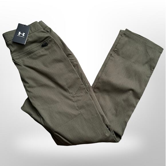 Under Armour Men's Tactical Elite Flat Front Pants Green 30x34 NWT 1379201-390 - Picture 2 of 8
